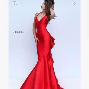 Red Sherri Hill Formal / Prom Dress - Excellent Condition Used Once